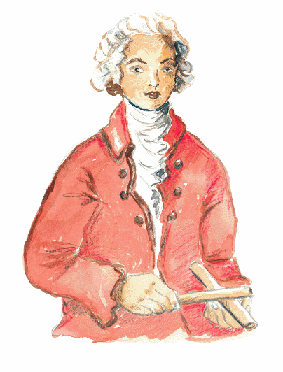 Chevalier de Saint Georges (Joseph Bologne) painted playing Claves, I call this
